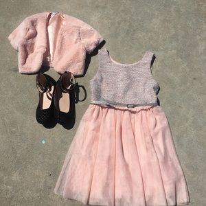 Party dress and shoes